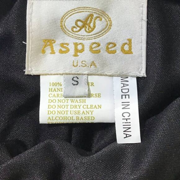 ASPEED SZ S black gold hand beaded mesh sleeveless cutout formal gown NWT B163 - Picture 11 of 12